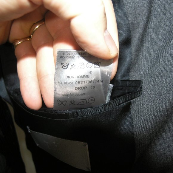 Dior Homme SS2010 Solid Gray Two Suit Jacket